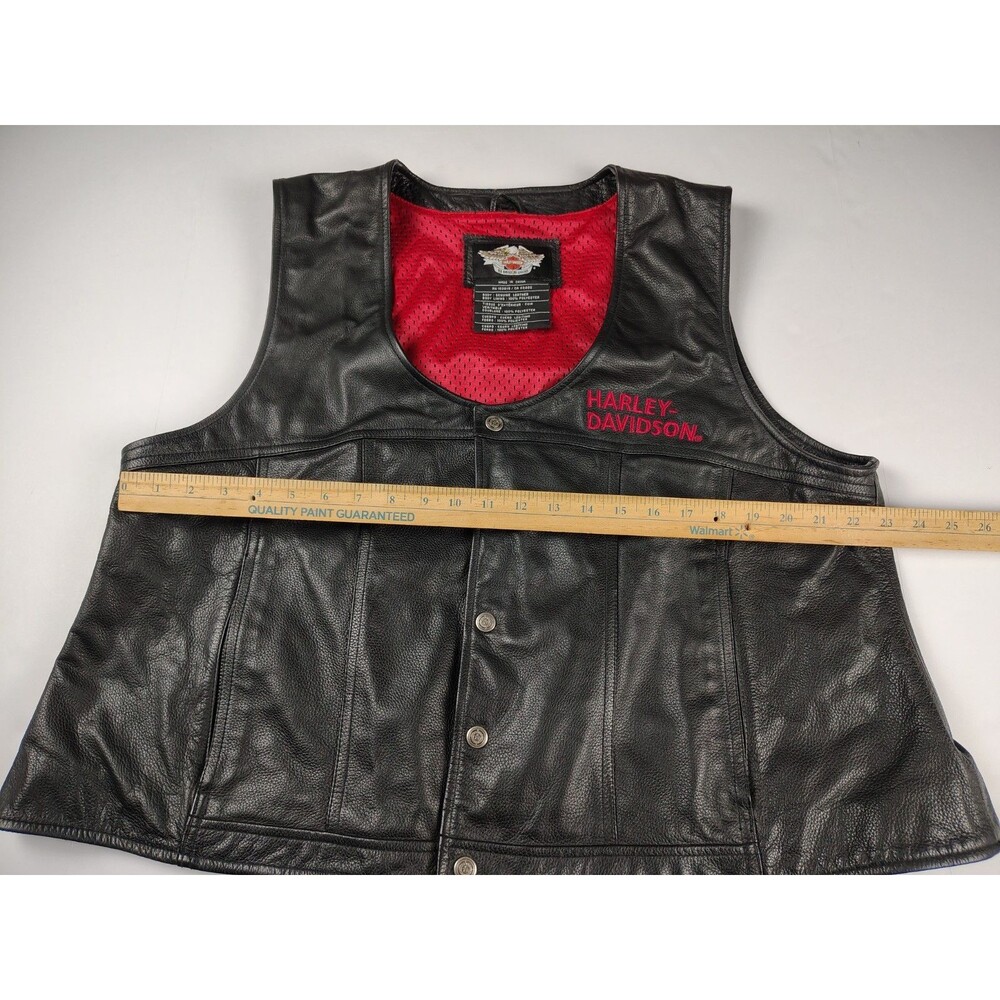 Harley Davidson Women’s Leather Vest Size 3W Legendary Highway One Motorcycle - Picture 8 of 10